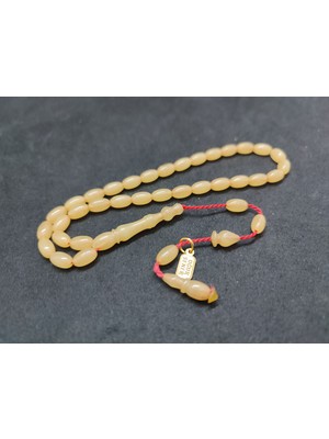 İskeçe Tesbih Uğur Şener Usta Eseri Bilek Boy (Küçük Boy) Sıkma Kehribar Sertifikalı 9602