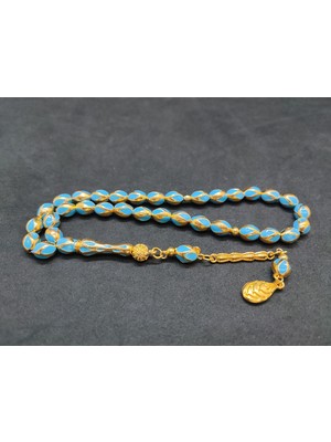 İskeçe Tesbih 47 Gram Düşük Ayar Gümüş Tesbih 6’lı Yarma Model Sertifikalı 9674