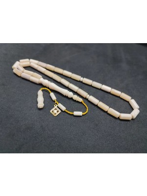 İskeçe Tesbih Iskeçeli̇ Cemi̇l Usta Eseri̇ Sülün Imame Naturel Bali̇na Kemi̇ği̇