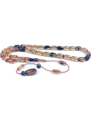 İskeçe Tesbih Muhammed Tacir Usta Eseri Objeden Eski Sıkma Kehribar Sertifikalı 9733