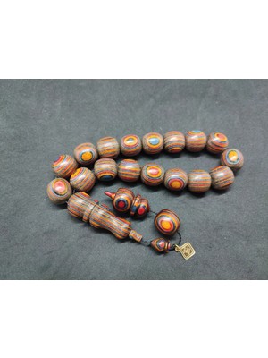 İskeçe Tesbih Hali̇l Hi̇lmi̇ Usta Eseri̇ Nadi̇r Tür Iri̇ Boy Maskot Doğal Kafur Ağacı