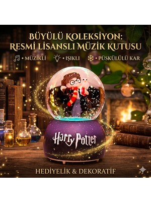 PremiumPort Işıklı ve Müzikli Kar Küresi, Büyük Boy Gece Lambası, Şık Hediye Seçeneği