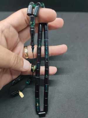 İskeçe Tesbih Uğur Şener Usta Eseri̇ 0.6 Şeffaf Deli̇m Çi̇ft Kat Ci̇lalı Ok Gi̇bi̇ Sıkma Kehri̇bar