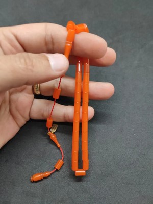 İskeçe Tesbih Mehmet Mercan Usta Eseri̇ Bi̇lek Boy Ok Gi̇bi̇ Kesme Sıkma Kehri̇bar