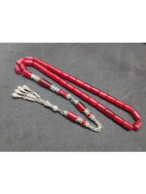 İskeçe Tesbih Şevket Alkan Usta Eseri̇ Gümüş Nakkaş Işlemeli̇ Objeden  Katali̇n