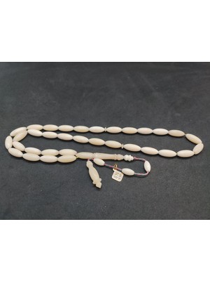 İskeçe Tesbih Başka Yerde Yok! Iskeçeli Cemil Usta Eseri Iri Boy Balina Kemiği Sertifikalı 9477