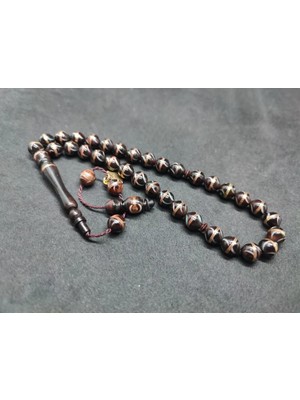 İskeçe Tesbih Hali̇l Hi̇lmi̇ Usta Eseri̇ Malahi̇t Işlemeli̇ Bakır Sarmal Kuka