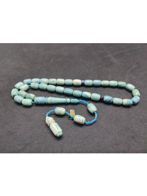 İskeçe Tesbih Uğur Şener Usta Eseri El Boy Çift Zımpara Çift Cilalı Sıkma Kehribar Sertifikalı 9534