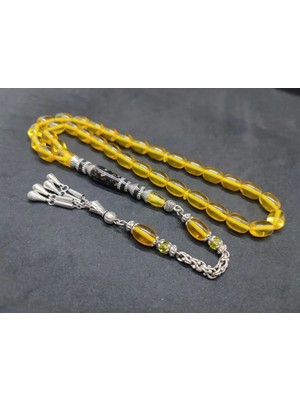 İskeçe Tesbih Şevket Alkan Usta Eseri̇ Gümüş Nakkaş Işlemeli̇ Alman Oyun Zar Kehri̇barı