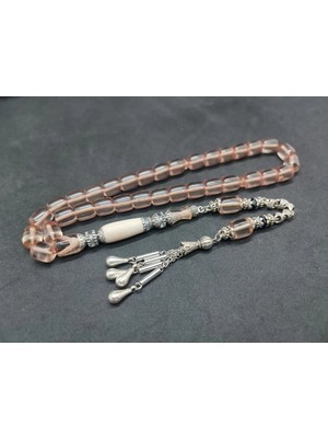 İskeçe Tesbih Şevket Alkan Usta Eseri̇ Gümüş Nakkaş Işlemeli̇ Alman Oyun Zar Kehri̇barı