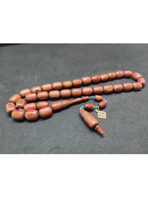 İskeçe Tesbih Hali̇l Hi̇lmi̇ Usta Eseri̇ Nadi̇r Tür Iri̇ Boy Doğal Kafur Ağacı