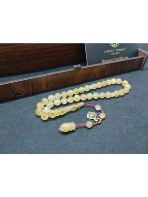 İskeçe Tesbih Ahşap Kutulu Iskeçeli̇ Cemi̇l Usta Esri̇ Bi̇lek Boy  8.20 Gr. Rus Kaya Damla