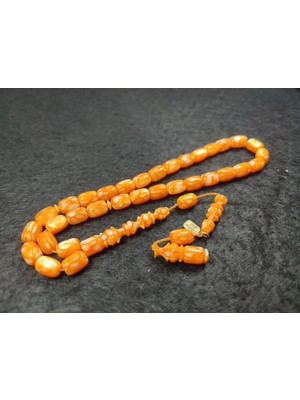 İskeçe Tesbih Furkan Gül Usta Eseri̇ Imzalı  Fransız  Galali̇t