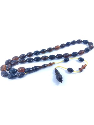 İskeçe Tesbih Efsane Usta Muhammed Erden Vıp Seri̇si̇ Kalem Oyma Sıkma Kehri̇bar