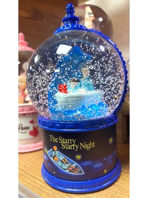 PremiumPort Işıklı ve Müzikli Kayıkta Sevgili Temalı Kar Küresi, Otomatik Püskürtmeli