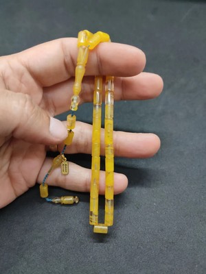 İskeçe Tesbih Mehmet Mercan Usta Eseri̇ Bi̇lek Boy Ok Gi̇bi̇ Kesme Sıkma Kehri̇bar