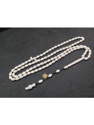 İskeçe Tesbih Iskeçeli Cemil Usta Eseri Balina Kemiği Namaz Tesbihi Sertifikalı 9468