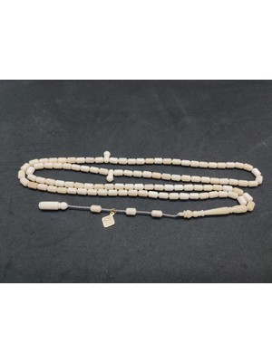 İskeçe Tesbih Iskeçeli Cemil Usta Eseri Balina Kemiği Namaz Tesbihi Sertifikalı 9467