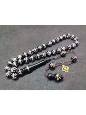 İskeçe Tesbih Hali̇l Hi̇lmi̇ Usta Eseri̇ Mi̇ne Işlemeli̇ Düşük Ayar Gümüş Sarmal Kuka