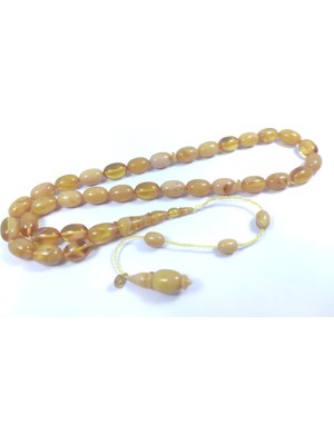 İskeçe Tesbih Mehmet Arıcı Usta Eseri̇ 0.6 mm Deli̇m Çi̇ft Zımpara Çi̇ft Ci̇lalı Sıkma Kehri̇bar