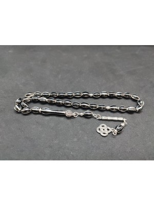 İskeçe Tesbih 47 Gram Düşük Ayar Gümüş Tesbih 6’lı Yarma Model Sertifikalı 9671