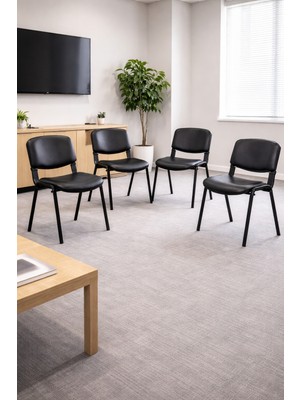 Ofis Yap Ofis Büro Bekleme Misafir Çalışma Konferans Koltuğu Form Sandalye 4ADET