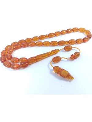 İskeçe Tesbih Efsane Usta Muhammed Erden Vıp Seri̇si̇ Kalem Oyma Alman Zar Kehri̇bar