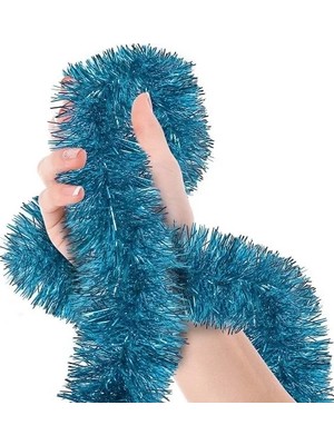 İlk El Grup Ieg™ Parti Için Sim Süs 2 Metre Uzunluk 8 cm Genişlik Açık Mavi Renk Ithal