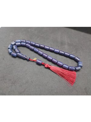 İskeçe Tesbih Ebu Zeyn Usta Eseri̇ Imzalı Iri̇ Boy 12 Kat Ipe Di̇zi̇li̇ Eski̇ Usul Sıkma Kehri̇bar