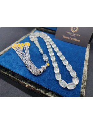 İskeçe Tesbih Gümüş Püsküllü Vıp Kutulu 29.20 Gr. Kalem Oyma Ukrayna Damla Kaya