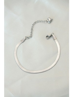 Eco Lounge 316L Çelik Gümüş Renk Italyan Zincirli Bileklik