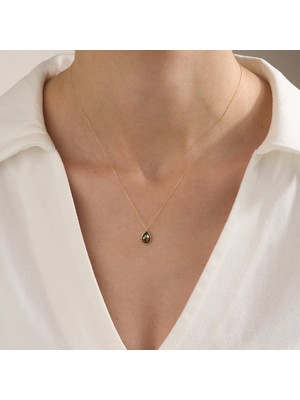 Gold Marley Solo Drop Kolye – 14 Ayar Altın