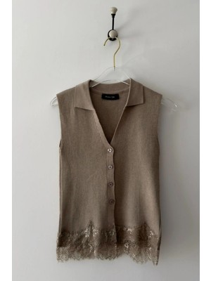 Purple By Banu Vizon Dantel Detay Triko