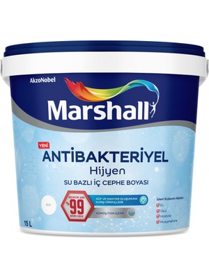 Marshall Antibakteriyel Hijyen Yarı Mat Boya Çakıl Taşı 2,5l