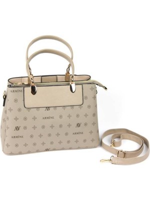 Armine 206 Vizon Baskılı El & Omuz Kadın Çantası