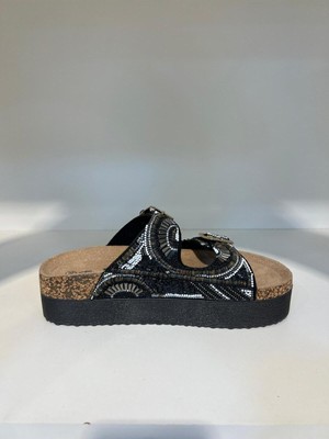 Guja 25Y104 Çift Tokalı Taş Desenli Kadın Terlik