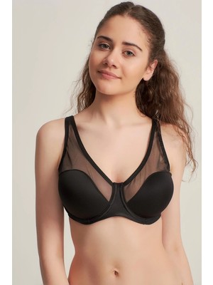 Pemilo Kadın 9121010 Tüllü Desteksiz Soft Cup Toparlayıcı Sütyen