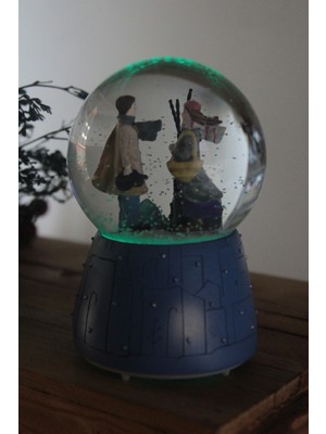 PremiumPort Renkli Işıklı Otomatik Müzikli Kar Küresi Hediye, Sevgiliniz Için Özel