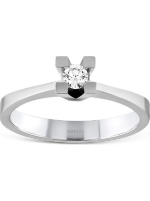 Makdis Pırlanta 0.10 Karat Tektaş Pırlanta Yüzük