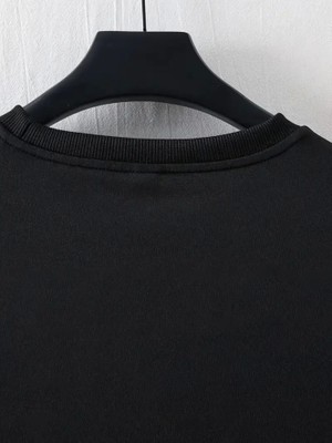 Modi Green Baskılı Kadın Salaş Stil Siyah Oversize Bisiklet Yaka Tişört