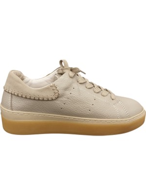 Taşçı Ayakkabı Kadın Ortopedik Hakiki Deri Bağcıklı Günlük Sneaker Ayakkabı Palmiye 1423Z