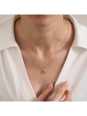 Gold Marley Luna Madalyon Kolye – 14 Ayar Altın
