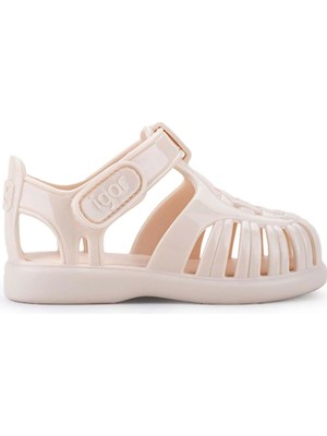 Igor Tobby Gloss Kız Çocuk Parlak Sandalet - Fildişi S10311-079