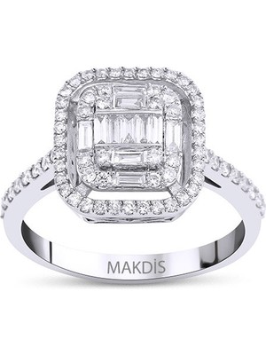 Makdis Pırlanta 0.55 Karat Baget Pırlanta Yüzük