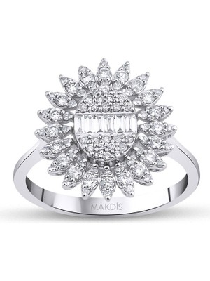 Makdis Pırlanta 0.55 Karat Baget Pırlanta Yüzük