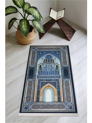 Modern Home Diz Ağrıtmaz Süngerli Kalın Tüylü Seccade Yumuşak Seccade