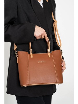 Michael Polo Kadın 3 Bölmeli Uzun Askılı El ve Kol Çantası Şık ve Kullanışlı