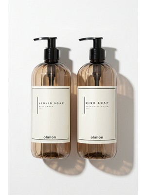 olailon Çamaşır Suyu ve Bulaşık Deterjanı Şişe Seti 2’li – Amber 500 ml