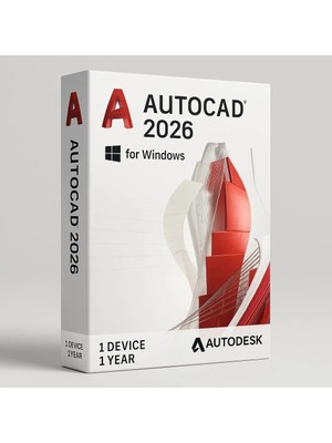 Autodesk AutoCAD 2026 (Windows) - 1 PC 1 Yıl Autodesk Key Full Sürüm