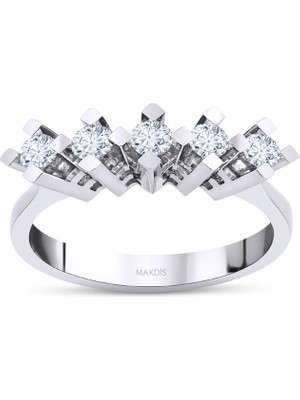 Makdis Pırlanta 0.25 Karat Beştaş Pırlanta Yüzük